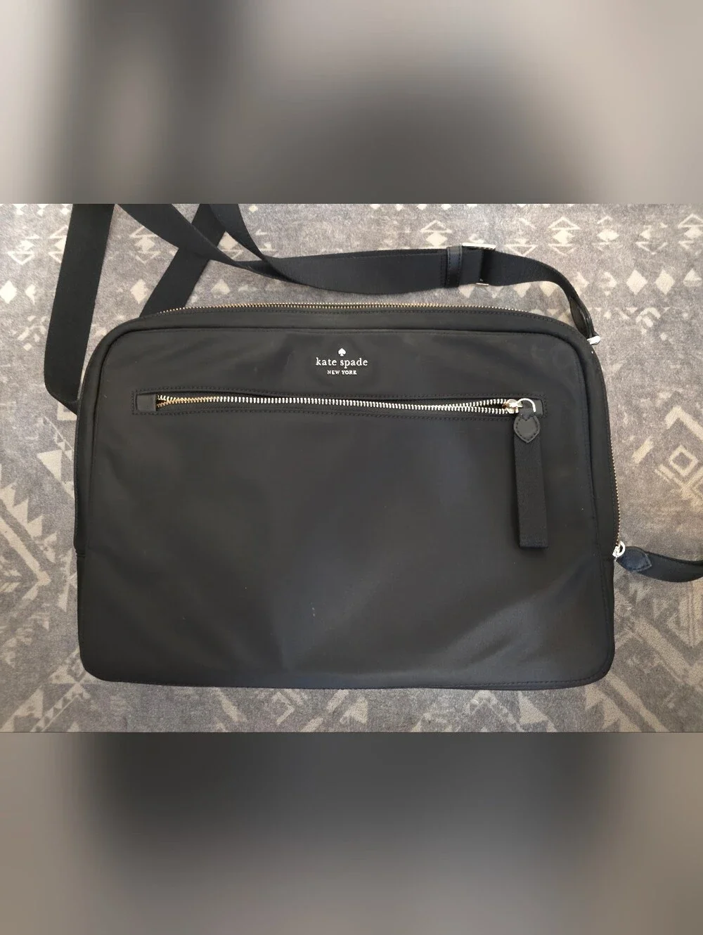 Kate Spade New York Black Nylon Laptop Bag – Fits 15